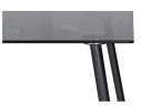 Smoke 120х80х75 clear gray / black Стол стеклянный
