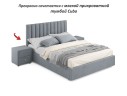 Мягкая кровать Olivia 1600 серая с ящиками арт. 1076937