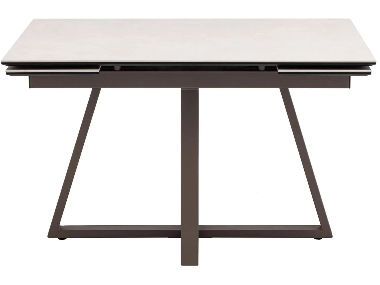 Стол обеденный STOOL GROUP Керас 120-180*80 Carmen light grey, подстолье коричневое арт. 1568399