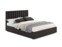 Мягкая кровать Olivia 1400 шоколад с ортопедическим основанием