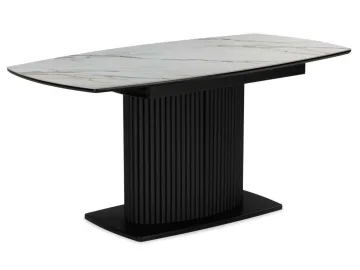 Фестер 160(200)х90 gilt white / черный Керамический стол