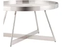 Журнальный столик STOOL GROUP Гера 80*80 Белая керамика, сталь серебро арт. 1479103