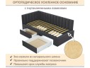 Мягкая кровать-тахта Milena 900 шоколад с ящиками арт. 1377521