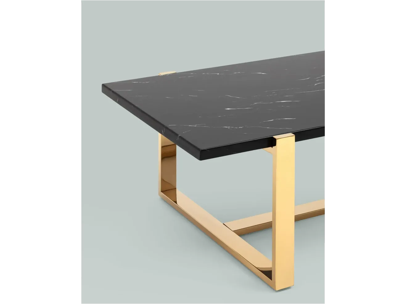 Журнальный столик STOOL GROUP Тоби 109*66 Черный мрамор/Золото арт. 1599889
