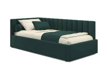 Мягкая кровать Milena 900 изумруд с подъемным механизмом