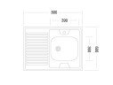 Мойка 80х60 Юкинокс Стандарт Правая