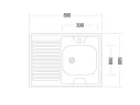 Мойка 80х60 Юкинокс Стандарт Правая арт. 605999