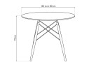 Table 80 white / wood Стол деревянный