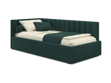 Мягкая кровать Milena 900 изумруд с подъемным механизмом