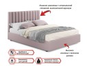 Мягкая кровать Olivia 1800 лиловая с ортопедическим основанием