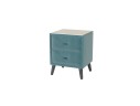 Тумба прикроватная интерьерная Пай, бирюза/мдф клен кремовый арт. 1225827