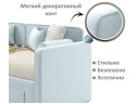 Мягкая кровать Эмили 900 c ящиками мята пастель арт. 1576029