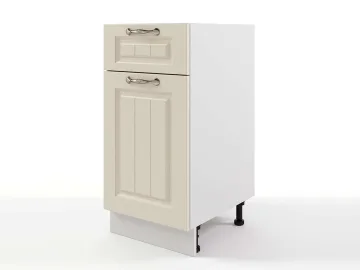 Шкаф напольный Мария с 1 ящиком 400х820х476 Крем/ Белый