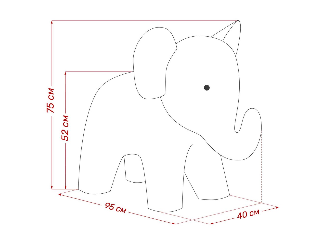 Пуф Leset Elephant арт. 636641