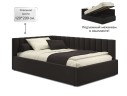 Мягкая кровать Milena 1200 шоколад с подъемным механизмом