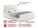 Мягкая кровать с тумбами Olivia 1600 беж с подъемным механизмом арт. 914705