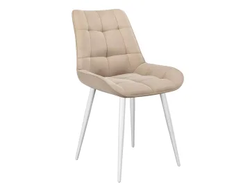 Стул DikLine 206М B03 BEIGE, ножки белые