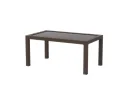 Стол пластиковый RATTAN 160x95см прямоугольный со стеклом (коричневый) арт. 1596503