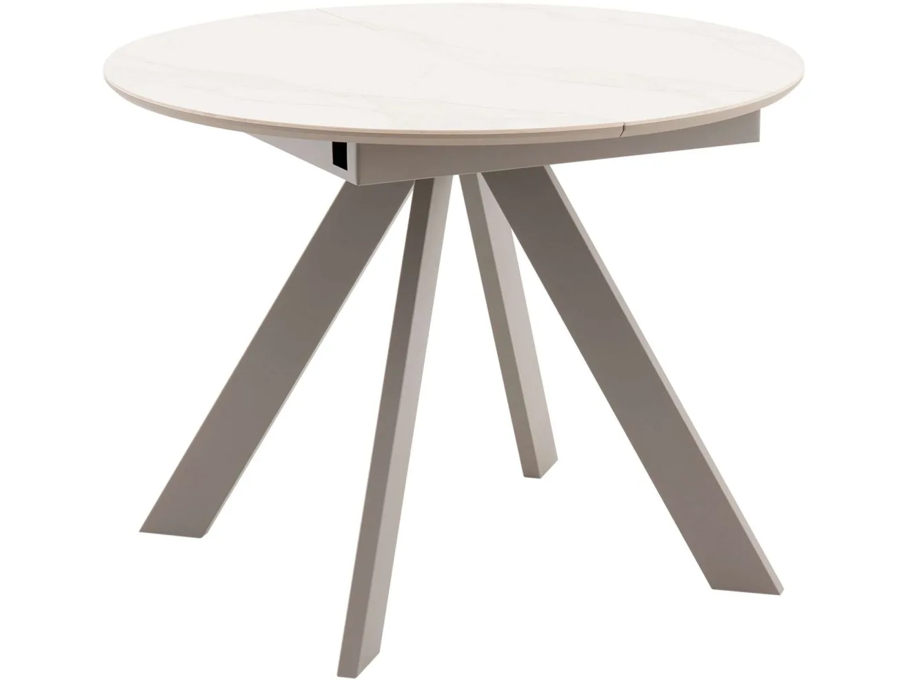 Стол STOOL GROUP Миндель круглый D100 керамика Белый глянец/Латте арт. 1568331