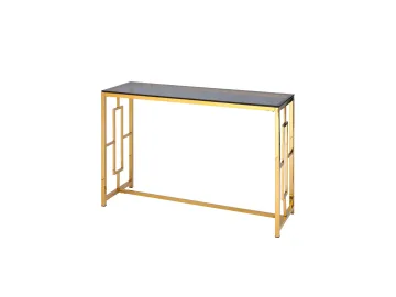 Консоль Stool Group БРУКЛИН 120х40 Стекло smoke/Сталь золото