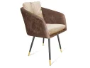 Стул Sheffilton SHT-ST43-2/S95-1 какао/ванильный крем/черный муар/золото арт. 1376457