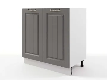 Шкаф напольный Мария 800х820х476 Графит/ Белый