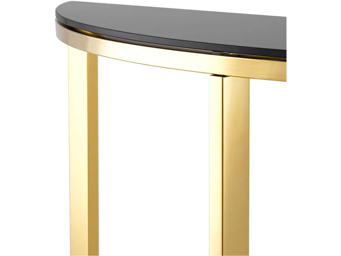 Консоль Stool Group АЛЬБА 115х30 Стекло черное/Сталь золото арт. 1599463