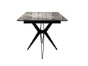 Стол DikLine DKS140 керамика Venetian Brown Light глянец, подстолье черное, опоры черные (2уп.)