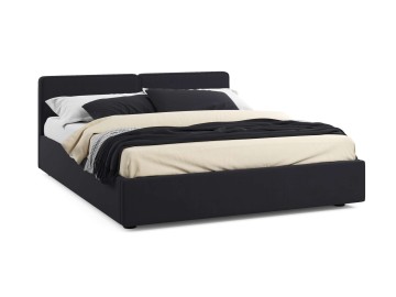 Мягкая кровать Erika 1600 черная с подъемным механизмом