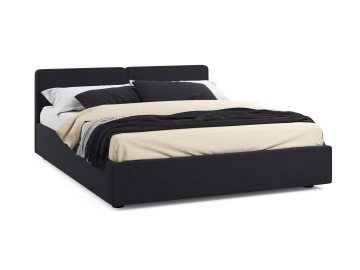 Мягкая кровать Erika 1600 черная с подъемным механизмом