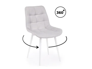 Челси 360 К светло-серый (zd 960) / белый np Стул на металлокаркасе