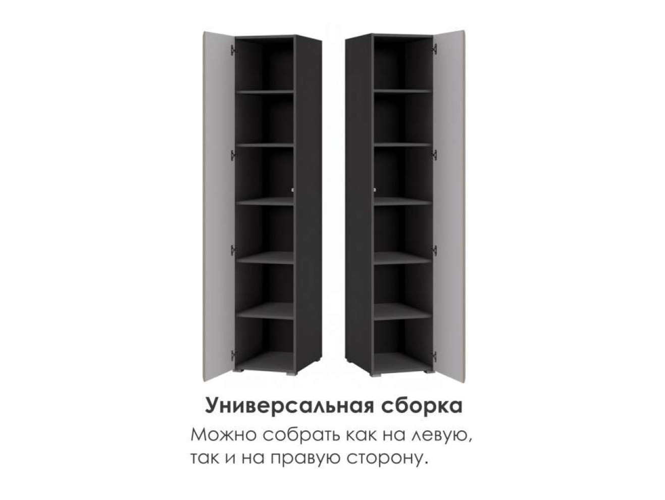 Сейдиль 16.313 антрацит / веллюто капучино Шкаф