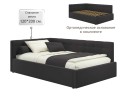 Мягкая кровать-тахта Bonna 1200 шоколад c ортопедическим основанием