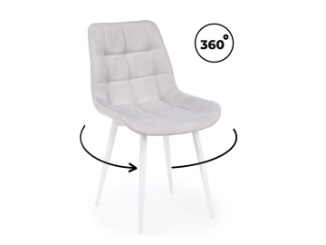 Челси 360 К светло-серый (zd 960) / белый np Стул на металлокаркасе
