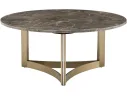 Стол журнальный STOOL GROUP Кассия 90*90 Темная керамика, сталь шампань арт. 1568369