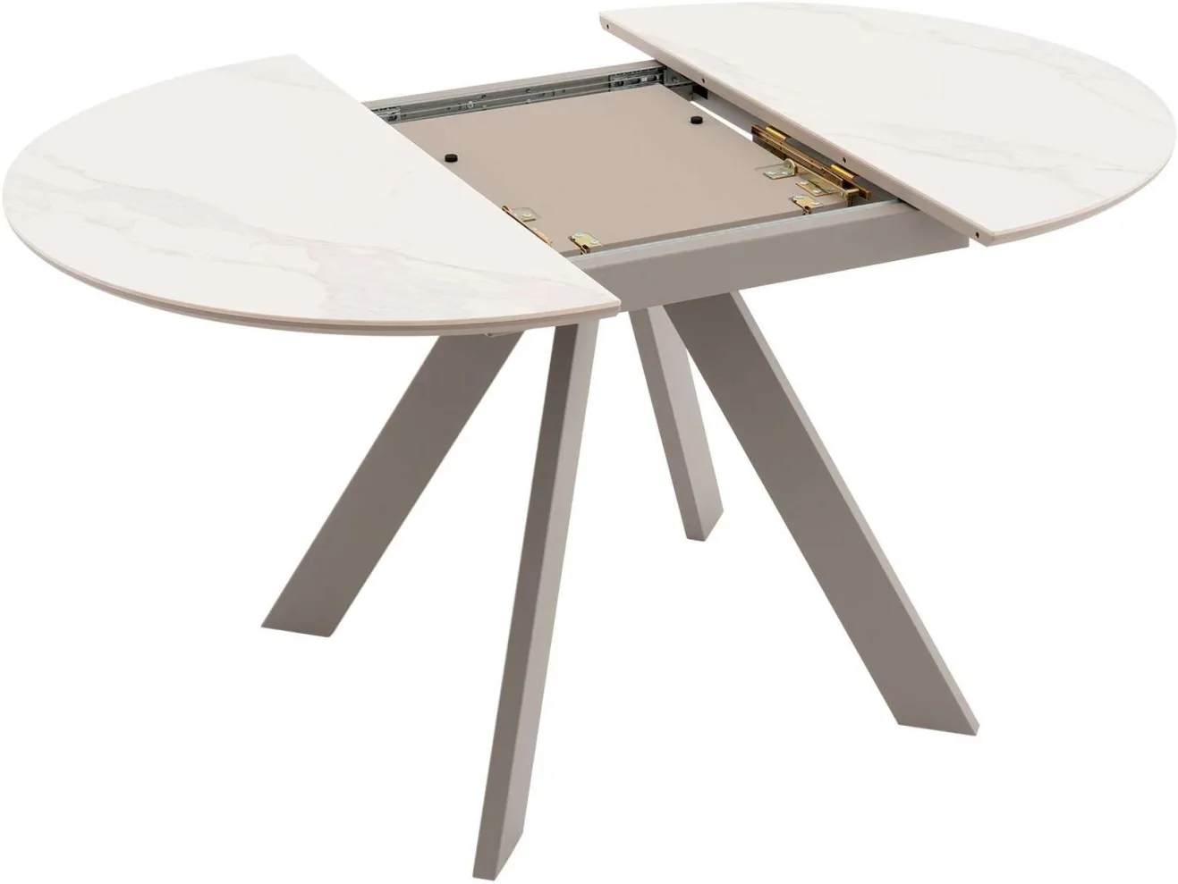 Стол STOOL GROUP Миндель круглый D100 керамика Белый глянец/Латте арт. 1568331