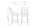 Челси синий (zd 798) / черный Барный стул
