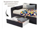 Мягкая кровать Эмили 900 c ящиками черная арт. 1576023