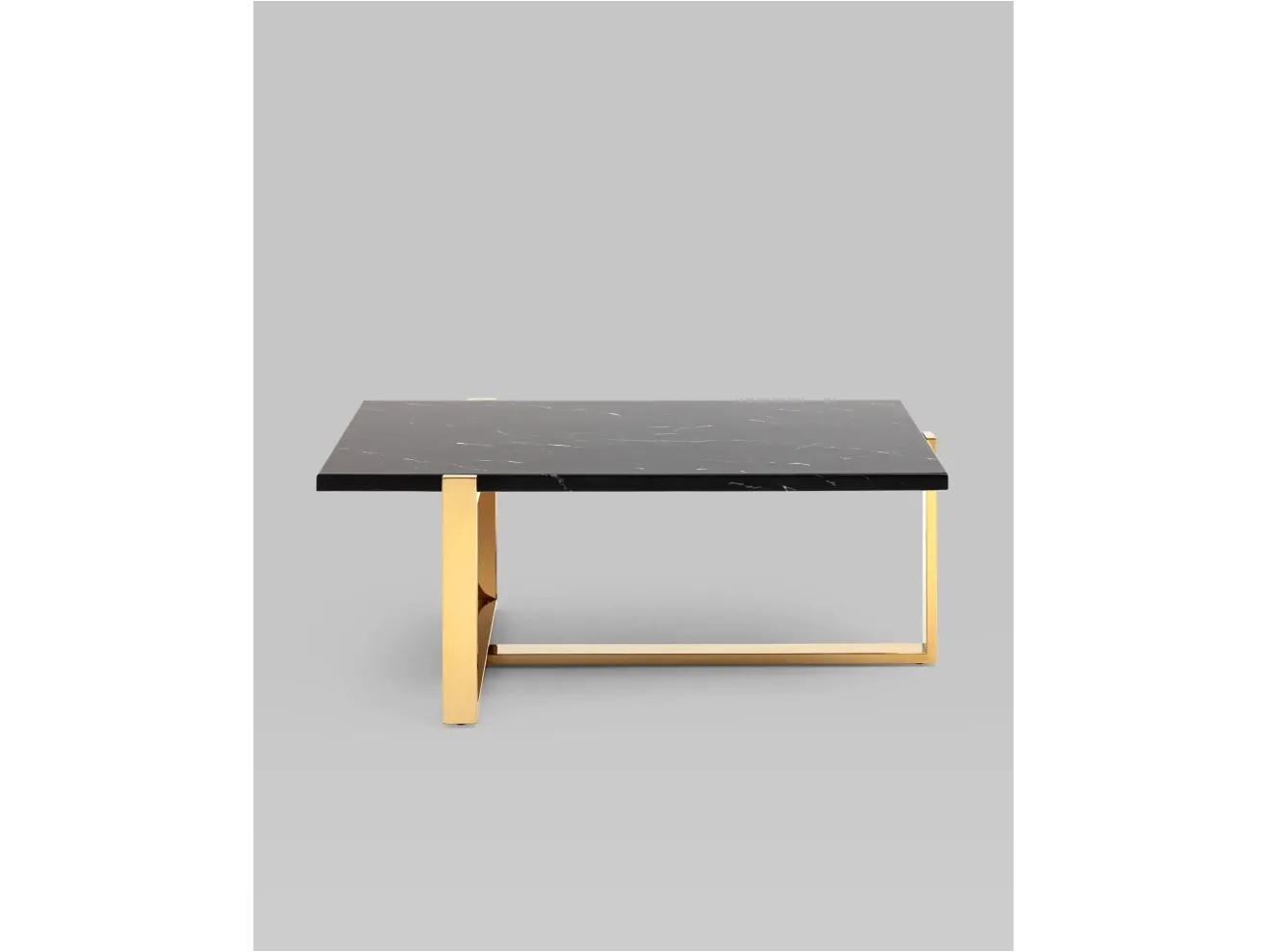 Журнальный столик STOOL GROUP Тоби 109*66 Черный мрамор/Золото арт. 1599889