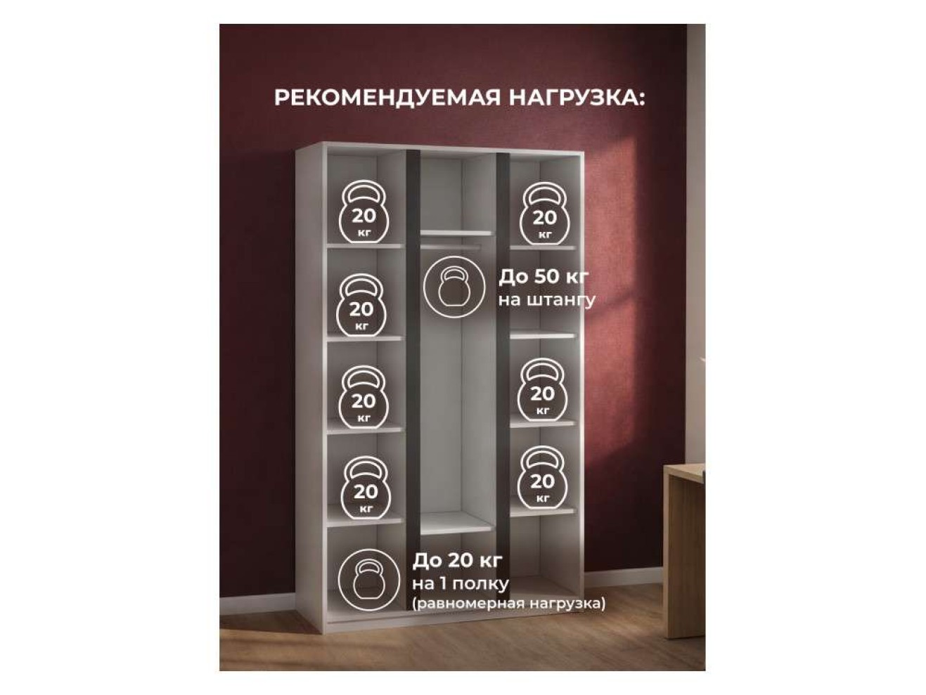 Кассий 120 3-х ств белый Шкаф арт. 1536357