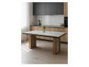 Бернардо 180x90 statuario titan gloss / дуб монтана Керамический стол