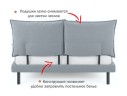 Мягкая кровать Fly 1400 серая с ортопедическим основанием арт. 1032445