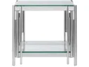 Журнальный столик Stool Group ГЭТСБИ 55*55 Прозрачное стекло/Сталь арт. 1598829