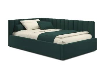 Мягкая кровать Milena 1400 изумруд с подъемным механизмом