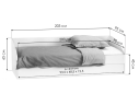 Эриол 90x200 белый Кровать