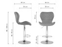 Porch chrome / gray Барный стул
