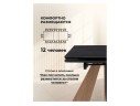 Шаннон 180(240)х90х79 черный мрамор / дуб монтана Керамический стол
