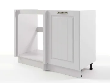 Шкаф напольный Мария угловой 890х820х476 Белый/ Белый