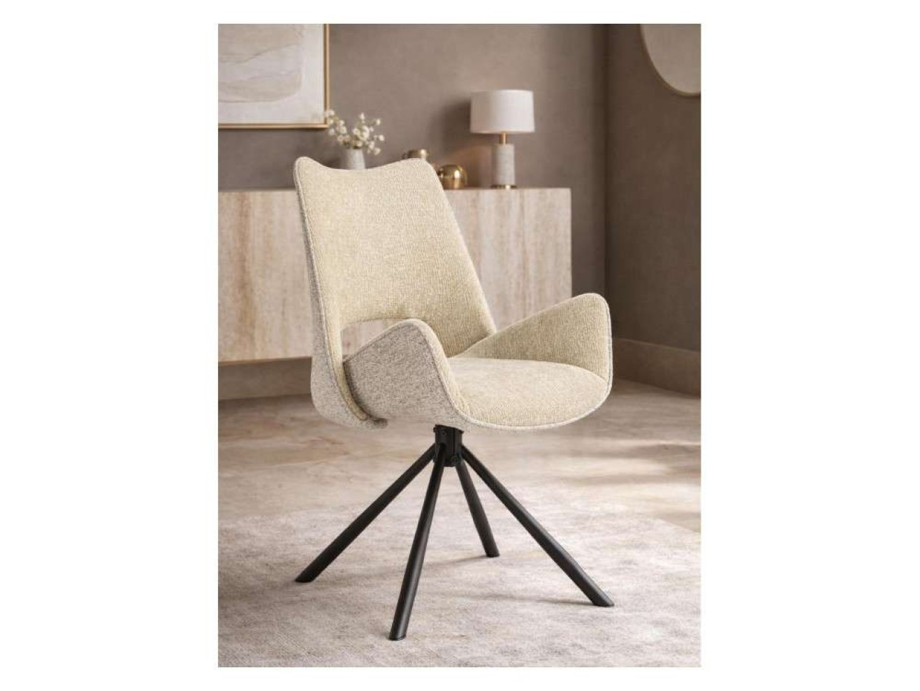 Balaton 360 крутящийся beige / black Стул на металлокаркасе