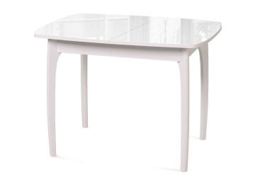 Стол DikLine M40 белый/стекло белое optiwhite